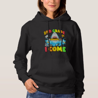 Kids Back To School 2nd Grade Here I Come  Shark G Hoodie