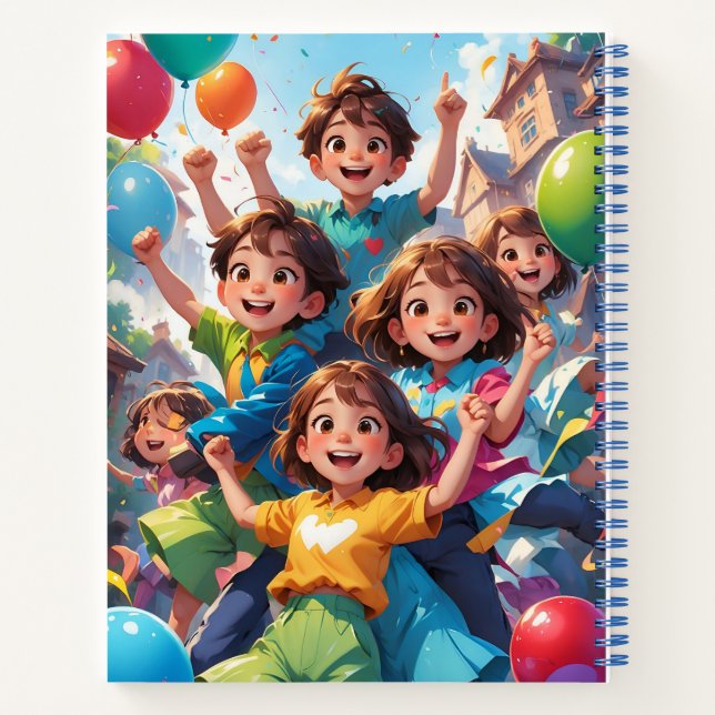 Kids Back to School Notebook - Niedlich & Fun Desi Notizbuch (Rückseite)