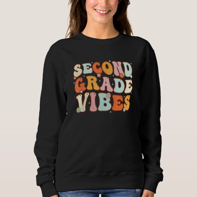 Kids Back To School Second Grade Vibes Student Tea Sweatshirt (Vorderseite)
