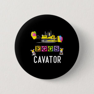 Kids Bagger Frohe Ostern Lustiger Bagger Suche Button