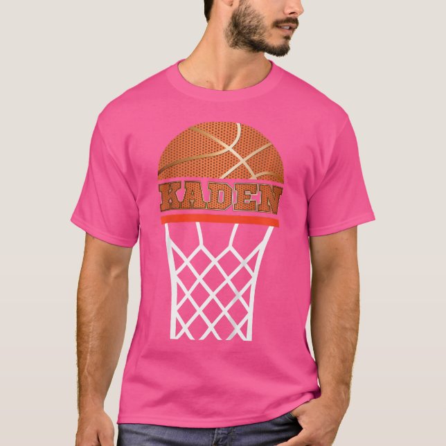 Kids Basketball Apparels Boy Individuelle Name Kad T-Shirt (Vorderseite)