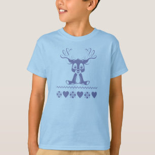 Kid's Bekleidung mit nordischem Muster und Hirsch T-Shirt