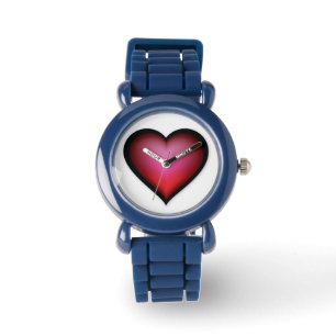 Kid's Bezel Stainless Steel Watch/Heart Armbanduhr