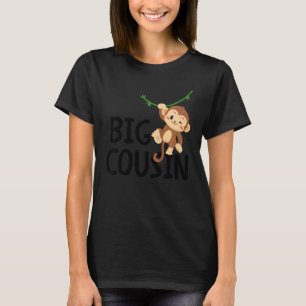 Kids Big Best Cousin je Affen Animal World T-Shirt