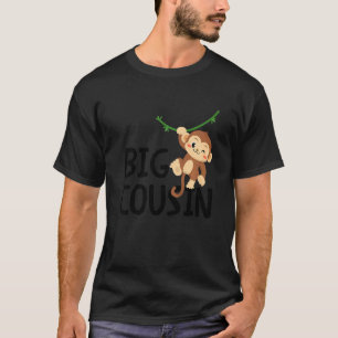 Kids Big Best Cousin je Affen Animal World T-Shirt