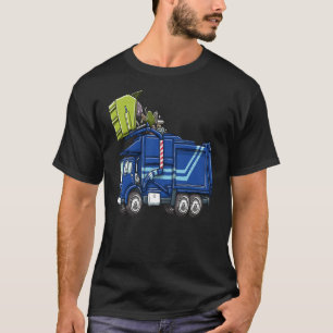 Kids Big Blue Garbage Truck T - Shirt