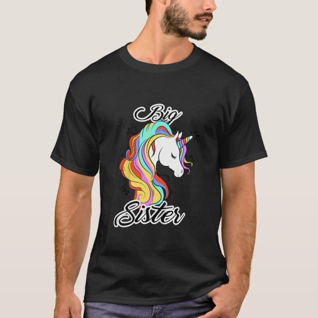 Kids Big Sister Unicorn for Girls T-Shirt (Vorderseite)