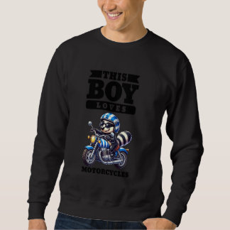 Kids Biker Motorrad Riding Honey Badger Boys Sweatshirt