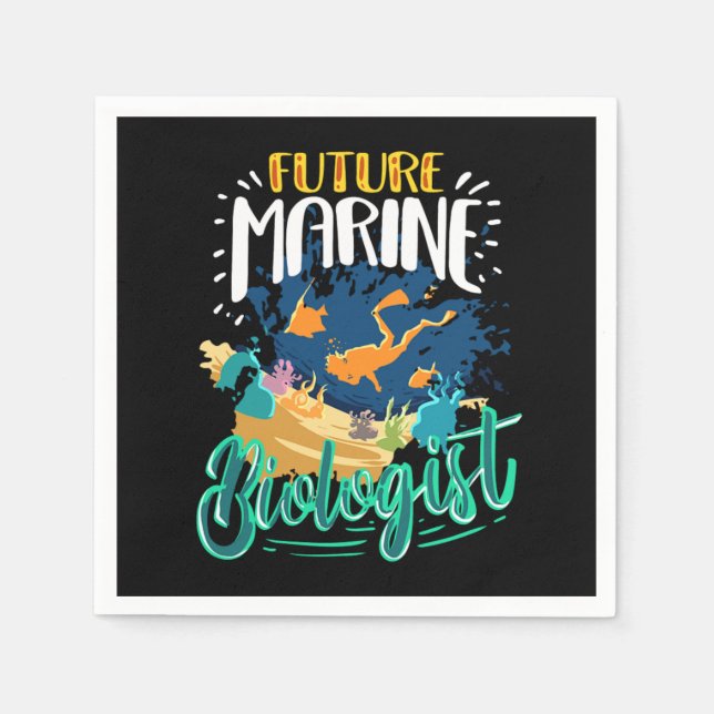 Kids Biology Future Marine Biologist Serviette (Vorderseite)
