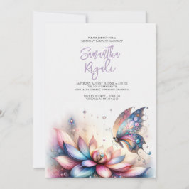 Kids Birthday Invitations Girls Magical Butterfly