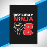 Kids Birthday Ninja - 8 Year Old Party Theme Karte<br><div class="desc">This Birthday Ninja 8 Design Makes hat perfekte Gift for an 8 year old ninja birthday party. It feature the Japanese symbol für Ninjutsu with a cartoon ninja doing a karate kick that the birthday boy or girl will love. This ninja birthday design for boys and girls is hat perfekt...</div>