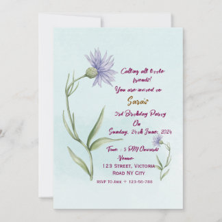 Kid's Birthday Party Invitations  Einladung