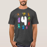 Kids Birthday Robot Four 4th Birthday T-Shirt<br><div class="desc">Kids Birthday Roboter Four 4th Birthday Roboter Gift. Perfect gift for your dad,  mom,  dad,  men,  women,  friend and family members on Thanksgiving Day,  Christmas Day,  Mothers Day,  Fathers Day,  4th of July,  1776 Independent Day,  Veterans Day,  Halloween Day,  Patrick's Day</div>