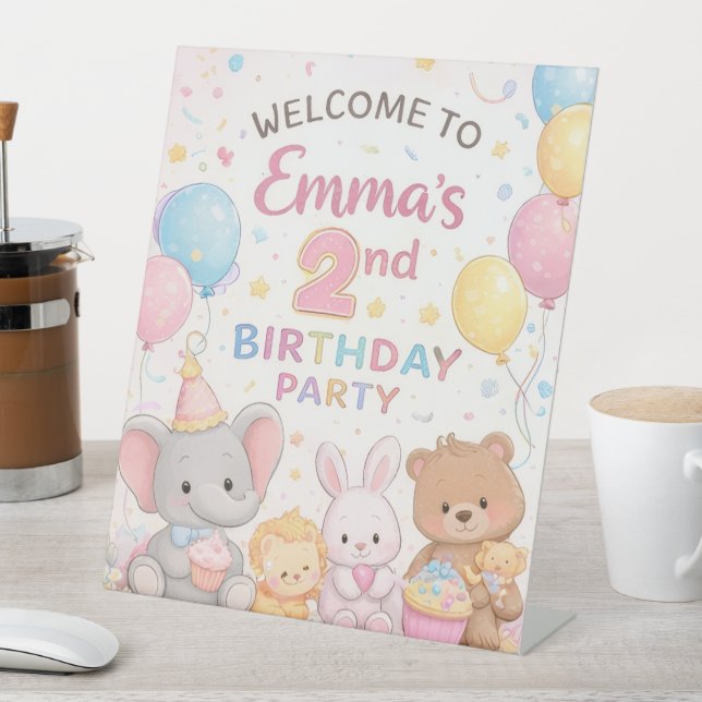 Kids Birthday Welcome Board Bundle Sockelschild (In Situ)
