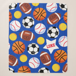 Kids Bold farbenfrohe grafische Sporthülse Sherpadecke