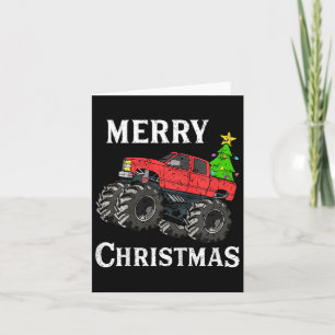 Kids Boys Christmas Monster Truck Kids Merry Chris Karte