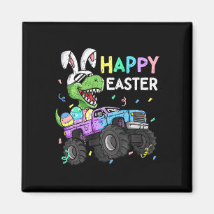 Kids Boys Happy Oaster T-rex Bunny Monster Truck R Magnet