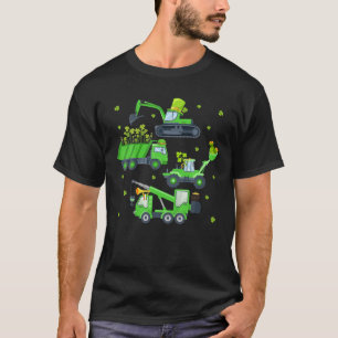 Kids Boys St Patricks Day Crane Truck Bau T-Shirt