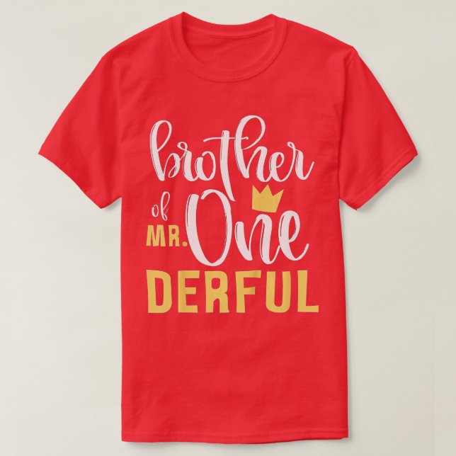 Kids Brother of Mr Onederful 1st Birthday OneDerfu T-Shirt (Design vorne)