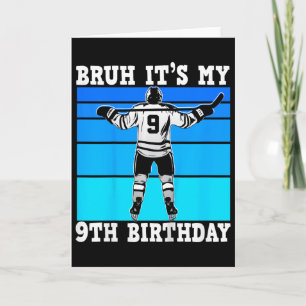 Kids Bruh Ich hab Geburtstag zum 9. Eishockey Jung Karte
