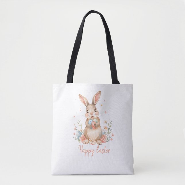 Kids Bunny Easter Egg Hunt Tote Bag. Tasche (Vorderseite)