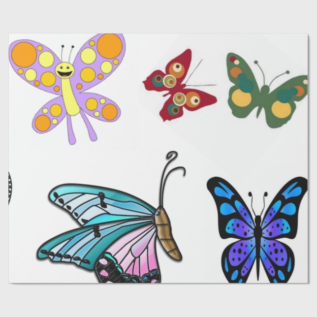 Kids Butterfly Packpapier (Flach)