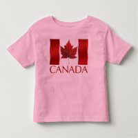 Kid's Canada Flag Ringer Personalize Kleinkind Shi