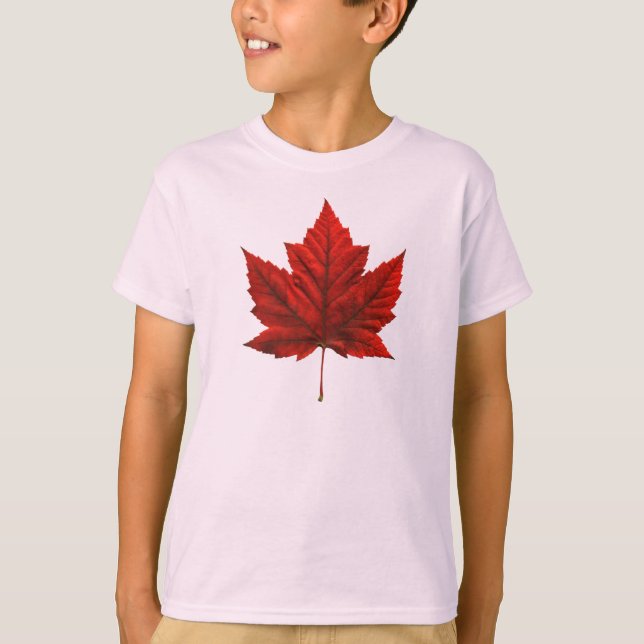 Kid's Canada T-Shirt Ringer Maple Leaf Kid's T - S (Vorderseite)