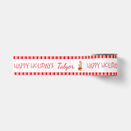 Kids candy cane Streifen personalisierter Name Ban Satinband
