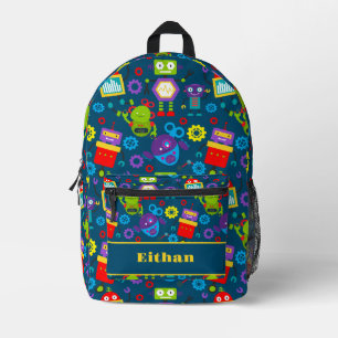 Kids Cartoon Robot Bedruckter Rucksack