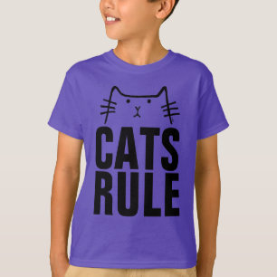 Kids CATS RULE Funny Chat T-shirts