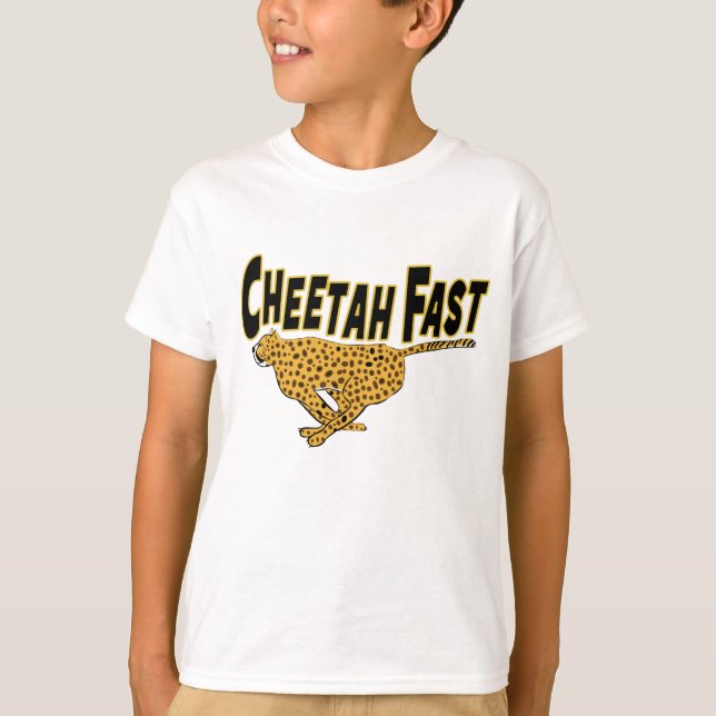 Kids Cheetah Fast Running Wild Animal T - Shirt (Vorderseite)