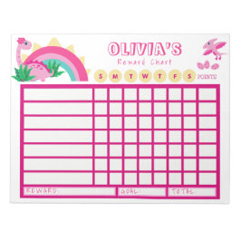 Kids Chore Chart, Personalisierte Dinosaurier Char Notizblock