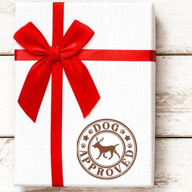 Kids Christmas Dog Approved Runder Aufkleber (Von Creator hochgeladen)