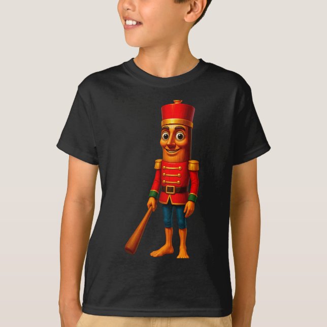 Kids Christmas Pajama Tung Sahur Nutcracker Brainr T-Shirt (Vorderseite)