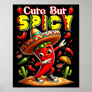 Kids cinco de mayo mexikanisch süß aber scharfe Ch Poster