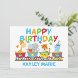 Kids Circus Tiertrainings Niedlicher Geburtstag Karte