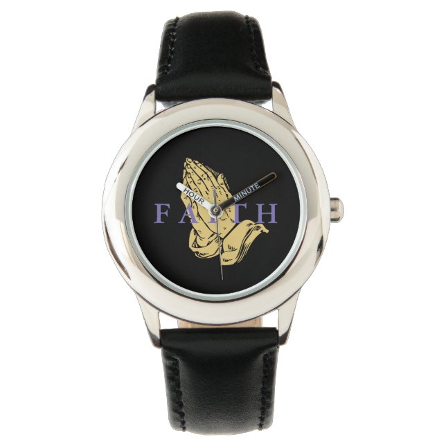 Kids Classic Watch-Hands des Gebet-Glaubens Armbanduhr (Vorderseite)