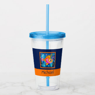 Kids Colorful Fish Acryltrinkbecher