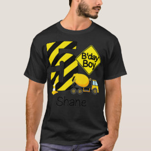 Kids Construction 5th Birthday Shane Boys 5 Years  T-Shirt