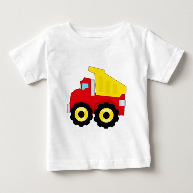 Kids Construction Dumptruck Baby T-shirt (Vorderseite)