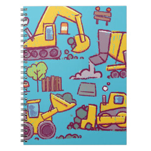 Kids Construction Themed Spiral Foto Notebook Notizblock