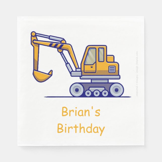 Kid's Construction Truck Serviette (Vorderseite)