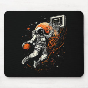 Kids Cool Space Basketball mit Astronautin Mousepad
