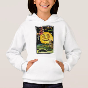 Kid's Coolen Vintagen Halloween-Mond-Hexe Hoodie