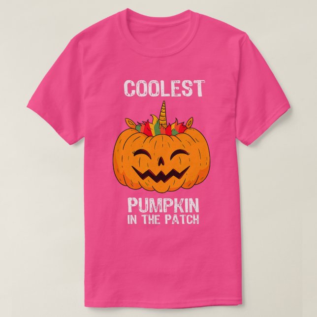Kids Cooler Kürbis in der Patchhalbling, Jungs G T-Shirt (Design vorne)