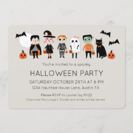 Kids Costume Party Halloween Einladung