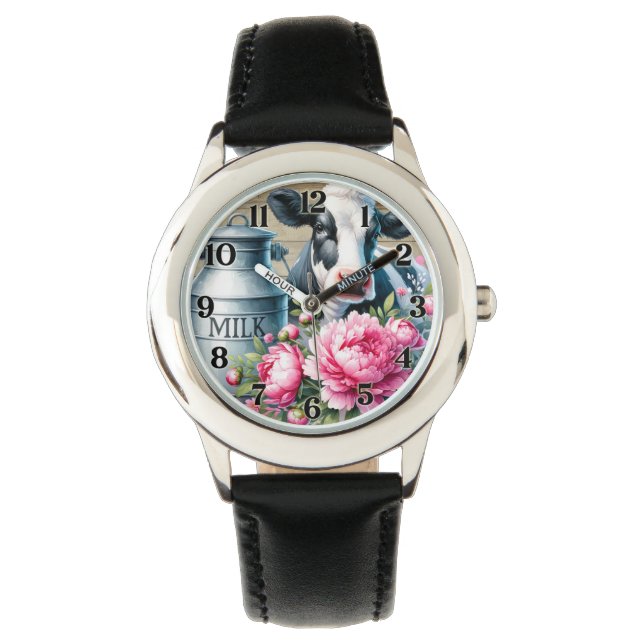 Kids Cow  Armbanduhr (Vorderseite)
