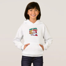 Kids Cozy Dear Santa Send Pizza Weihnachtshoodie