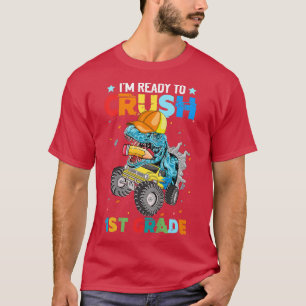 Kids Crush 1. Grade Dinosaurier Monster Truck Zurü T-Shirt
